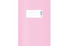 Protege-cahier Herma dimension A5 couvert en plastique - Structure en velours - 1 piece rosa