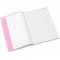 Protege-cahier Herma dimension A5 couvert en plastique - Structure en velours - 1 piece rosa