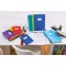 Lot de 25 : Herma - 7443 - protege cahier en plastique A4 avec revetement velours 4 recouvert de structure liberienne - bleu fon