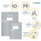 Lot de 25 : Herma - 7443 - protege cahier en plastique A4 avec revetement velours 4 recouvert de structure liberienne - bleu fon