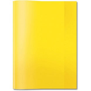 Lot de 25 : HERMA - Protege-cahier, format A4, en PP, jaune transparent avec etiquette d'inscription (7491)