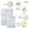 Lot de 25 : HERMA - Protege-cahier, format A4, en PP, jaune transparent avec etiquette d'inscription (7491)