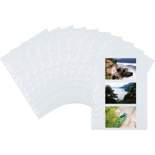 Herma 7584 Pack de 10 pochettes pour 6 photos 9 x 13 cm orientation paysage (Blanc) (Import Allemagne)