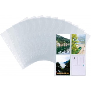 Herma 7695 Pack de 10 pochettes pour 4 cartes postales (Import Allemagne)