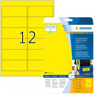 Herma Special A4 99.1x42.3mm Etiquette de signalisation adhesion forte - Jaune (Lot de 300)