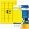 Herma 8030 Etiquettes 45.7 x 21.2 mm Jaune