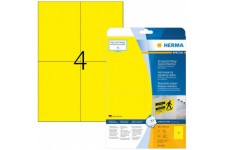 Herma Special A4 105x148mm Fort Adhesive Plaques signaletiques - Jaune (Lot de 100)