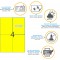 Herma Special A4 105x148mm Fort Adhesive Plaques signaletiques - Jaune (Lot de 100)