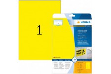 HERMA 8033 Jaune Imprimante d'etiquette adhesive etiquette a  imprimer - etiquettes a  imprimer (Jaune, Imprimante d'etiquette a