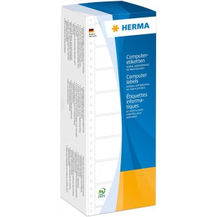 Herma Etiquettes d'Ordinateur en Continu 50,8 X 23,0 Mm 2 Rangees Couleur: Blanc Contenu: 12.000 Etiquettes (8229)