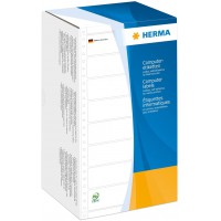 HERMA etiquettes en continu 147.32x99.2 mm, 1 rangee, blanches, perforees, papier mat, 3000 pcs