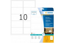 Herma 8330 etiquettes d'expedition en plastique resistantes aux intemperies 99,1 x 57 A4 250 pieces Blanc