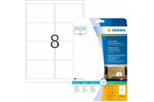 Herma 8331 etiquettes d'expedition en plastique resistantes aux intemperies 99,1 x 67,7 A4 250 pieces Blanc