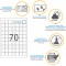 Herma Special A4 24x24mm Etiquette de signalisation adhesion forte - Blanc (Lot de 1750)