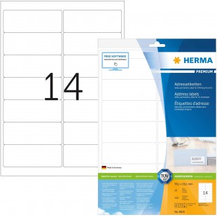 Herma 8635 etiquettes 99,1 x 38,1 Premium A4 140 pieces Blanc