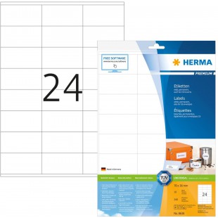 Herma 8638 etiquettes 70 x 36 Premium A4 240 pieces Blanc