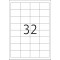 Herma 8643 etiquettes 48,3 x 33,8 Premium A4 320 pieces Blanc