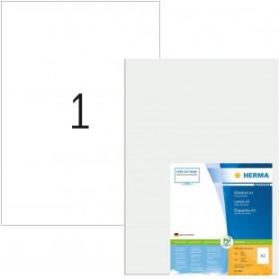 Herma 8692 etiquettes A3 297 x 420 Papier Premium A3 100 pieces Blanc