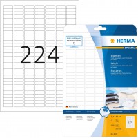 Herma 8830 etiquettes jet d'encre 25,4 x 8,5 A4 5600 pieces Blanc