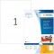 Herma 8895 etiquettes jet d'encre brillantes 210 x 297 A4 10 pieces Blanc