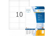 Herma 9011 Plaques nominatives a  inserer sur feuilles A4 carton non-adhesif 90 x 54 mm (Blanc) (Import Allemagne)