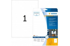 Herma 9500 etiquettes film adhesif outdoor 210 x 297 A4 10 pieces Blanc