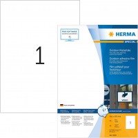 Herma 9501 Pack de 50 etiquettes A4 film ultra-adhesif mat pour l'exterieur resistant aux intemperies 210 x 297 mm (Blanc) (Impo
