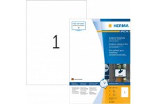 Herma 9501 Pack de 50 etiquettes A4 film ultra-adhesif mat pour l'exterieur resistant aux intemperies 210 x 297 mm (Blanc) (Impo