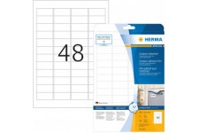 Herma 9531 etiquettes film adhesif outdoor 45,7 x 21,2 A4 LaserCopy 480 pieces Blanc