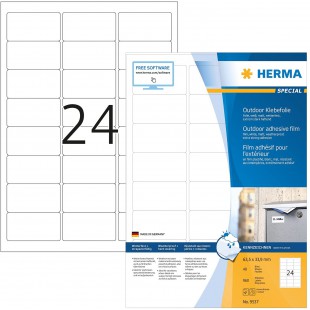 HERMA 9537 etiquette auto-collante Rectangle Blanc 960 piece(s)
