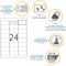 HERMA 9537 etiquette auto-collante Rectangle Blanc 960 piece(s)