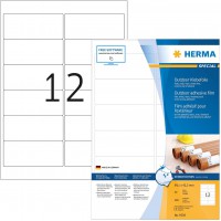 Herma 9538 resistante aux intemperies Outdoor Film adhesif (99,1 x 42,3 mm vers DIN A4, film autocollant) 480 etiquettes sur 40 