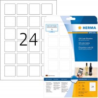 Herma 9642 Pack de 600 etiquettes codes QR carrees sur feuilles A4 papier mat opaque 40 x 40 mm (Blanc) (Import Allemagne)