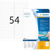 Herma 10015 Sachet de 1350 bandes de marquage amovibles format A4, Blanc 96 x 10 mm