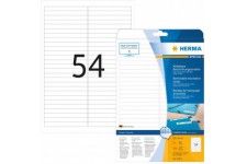 Herma 10015 Sachet de 1350 bandes de marquage amovibles format A4, Blanc 96 x 10 mm