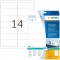 Herma 10016 etiquettes movables/amovibles 99,1 x 38,1 A4 350 pieces Blanc