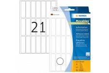 Herma 10606 etiquettes universelles amovibles/movables 13 x 50 mm 672 pieces Blanc