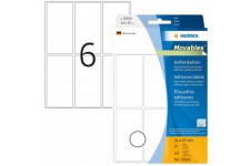 Herma 10616 etiquettes universelles amovibles/movables 34 x 67 mm 192 pieces Blanc