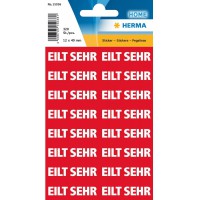 HERMA Textetiketten "EILT SEHR", 12 x 40 mm, rot / weiB