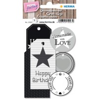 HERMA Geschenkanh"nger HOME feeling, schwarz/weia¡