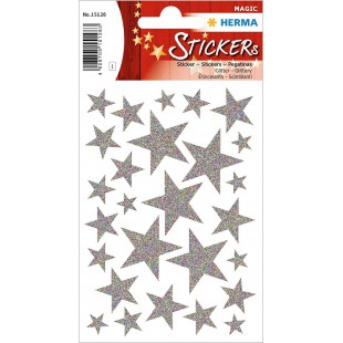 Magic Sticker de Noel Motif etoiles argentees