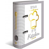 HERMA Classeur a  recette A4 Star of the Kitchen, dos de 7 cm, en carton robuste, imprime entierement a  l'exterieur et finition