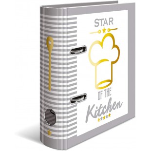 HERMA Classeur a recette A4 Star of the Kitchen, dos de 7 cm, en carton robuste, imprime entierement a l'exterieur 