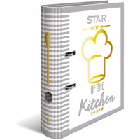 HERMA Classeur a  recette A5 Star of the Kitchen, dos de 7 cm, en carton robuste, imprime entierement a  l'exterieur et finition