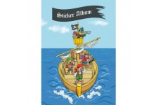 HERMA 15417 Album d'autocollants Pirates Aventures DIN A5 vierge (16 pages en papier special enduit) pour collectionner, 1 livre