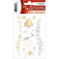 HERMA Creative Sticker 15642 Lot de 14 autocollants de Noel transparents permanents