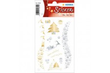 HERMA Creative Sticker 15642 Lot de 14 autocollants de Noel transparents permanents