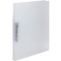 HERMA Classeurs a¡ 2 anneaux A4 Translucide Blanc, dos de 25 mm, Classeur souple en plastique, Avec compresseur