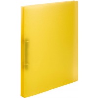 HERMA Classeurs a¡ 2 anneaux A4 Translucide Jaune, dos de 25 mm, Classeur souple en plastique, Avec compresseur