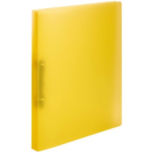 HERMA Classeurs a¡ 2 anneaux A4 Translucide Jaune, dos de 25 mm, Classeur souple en plastique, Avec compresseur